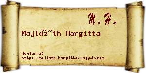 Majláth Hargitta névjegykártya